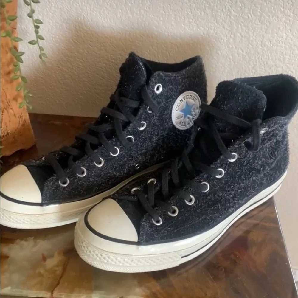 CONVERSE Chuck Taylor All Star High Tops Black Suede, White fleck. 8 - Picture 6 of 16